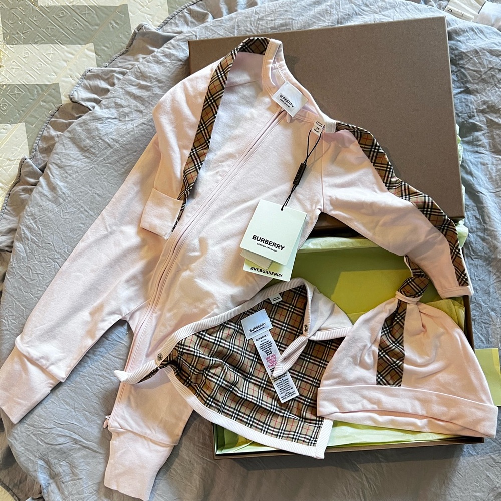 Burberry Baby Girl's Claude 3-Piece Gift Set, Size 6 m